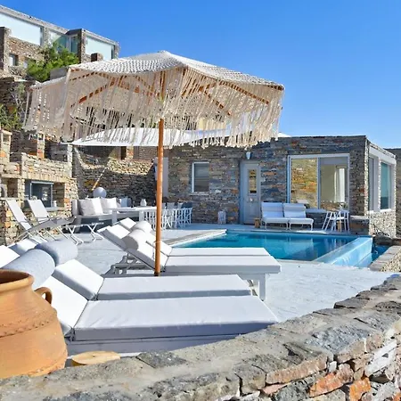 别墅 Luxurious Lune With A Swimming Pool And A Fantastic Sea And Sunset View Ioulis